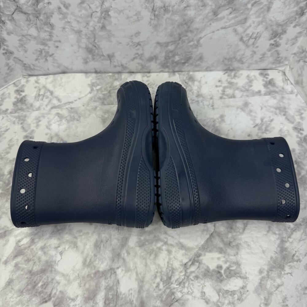 CROCS Classic Unisex Rain Outdoor Rubber Ankle Boots Navy Blue Kids Sz J2 - Picture 7 of 14
